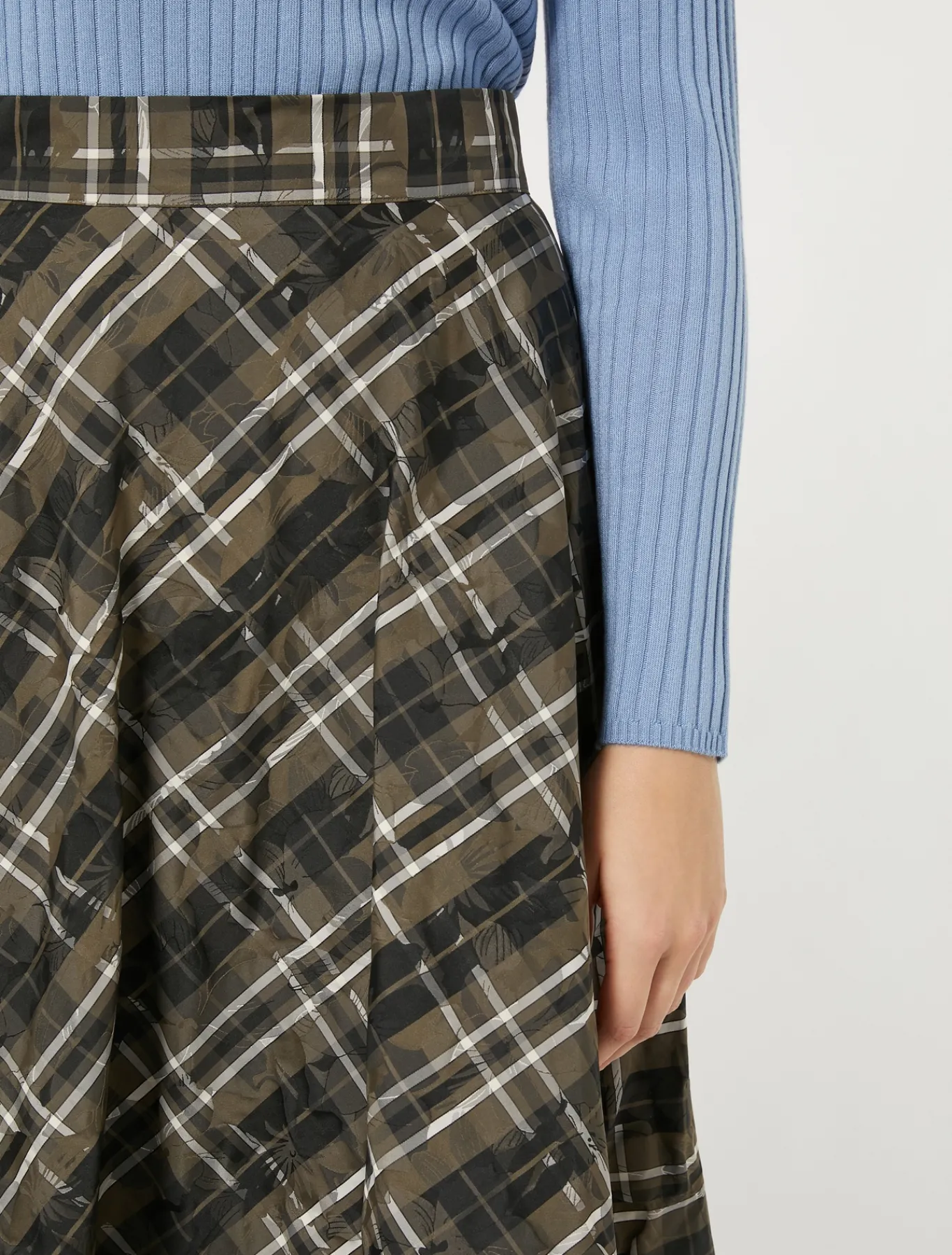 Marina Rinaldi Jupe en taffetas jacquard KAKI Online