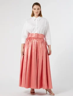 Marina Rinaldi Jupe en taffetas lurex ROSEORPERLE' Fashion
