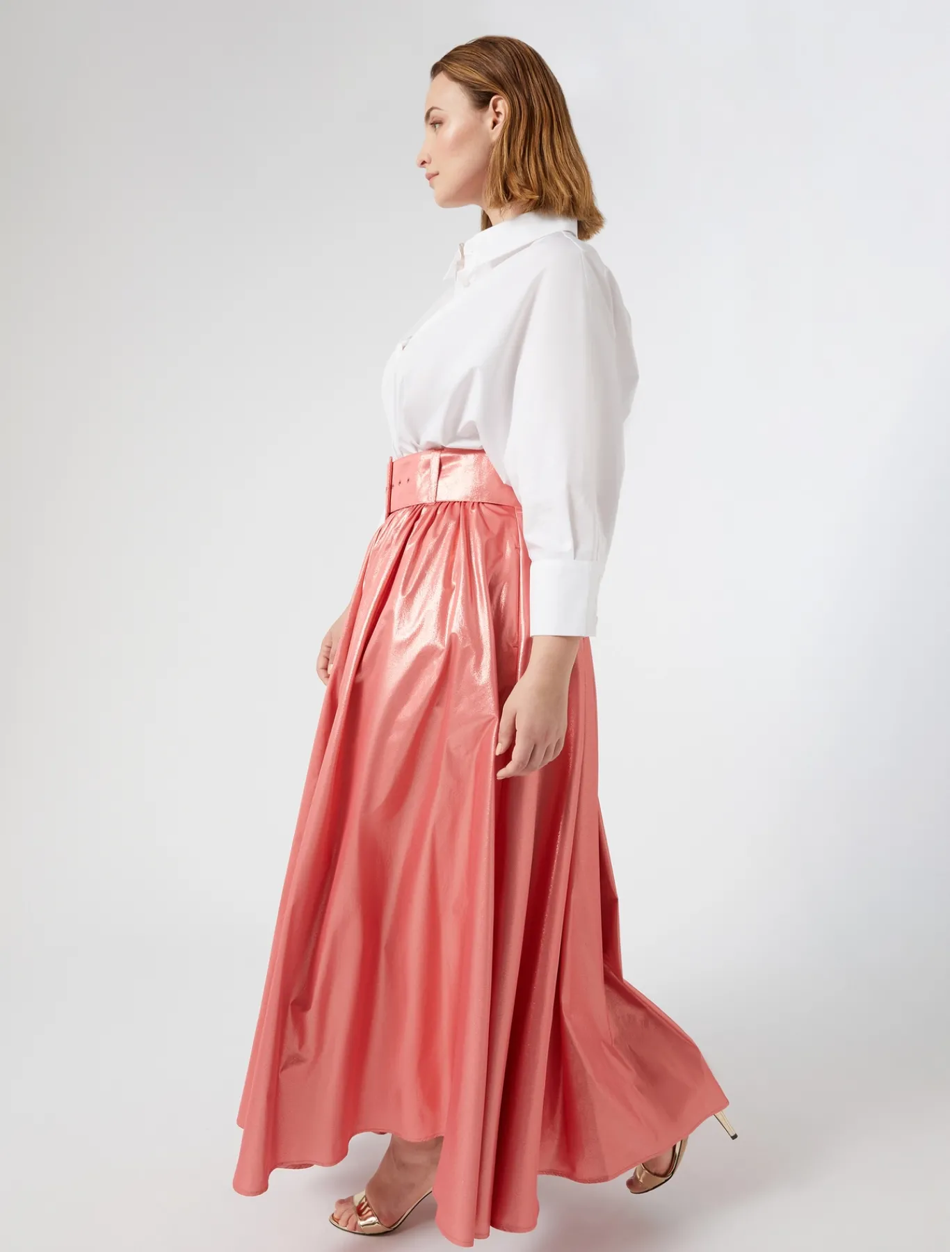 Marina Rinaldi Jupe en taffetas lurex ROSEORPERLE' Fashion