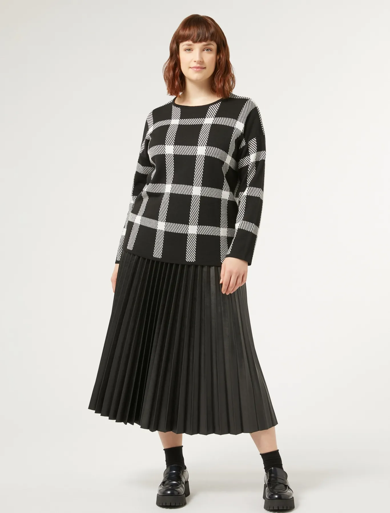 Marina Rinaldi Jupe en tissu plissé NOIR Fashion