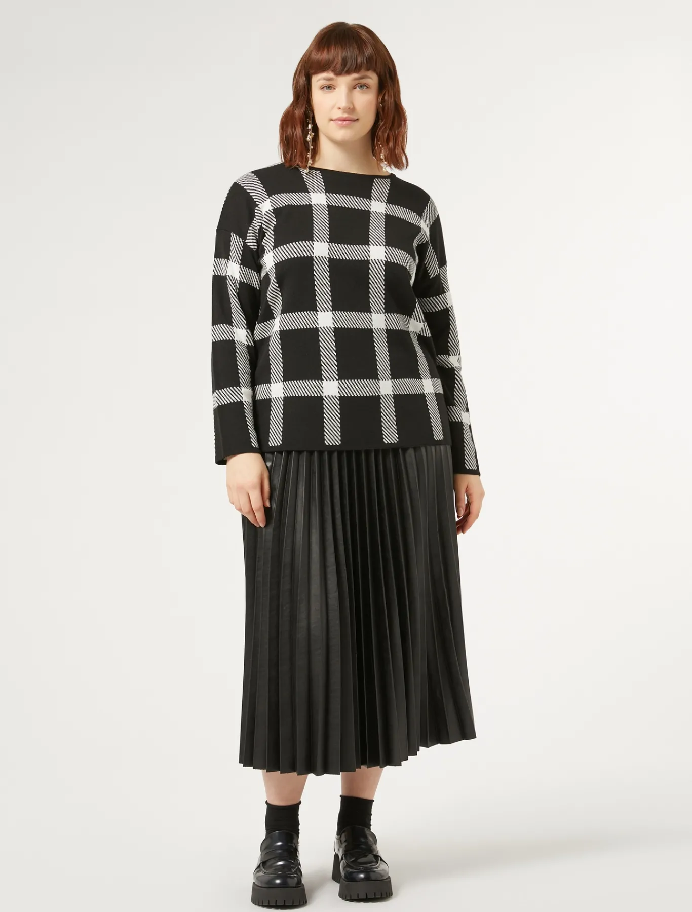 Marina Rinaldi Jupe en tissu plissé NOIR Fashion