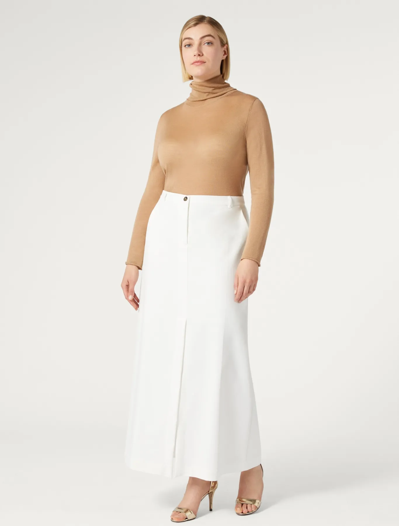 Marina Rinaldi Jupe en toile de coton mélangé BLANC Hot