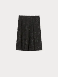 Marina Rinaldi Jupe en tulle brodé NOIR New