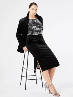 Marina Rinaldi Jupe en velours NOIR Online