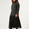 Marina Rinaldi Jupe longue en georgette NOIR Sale