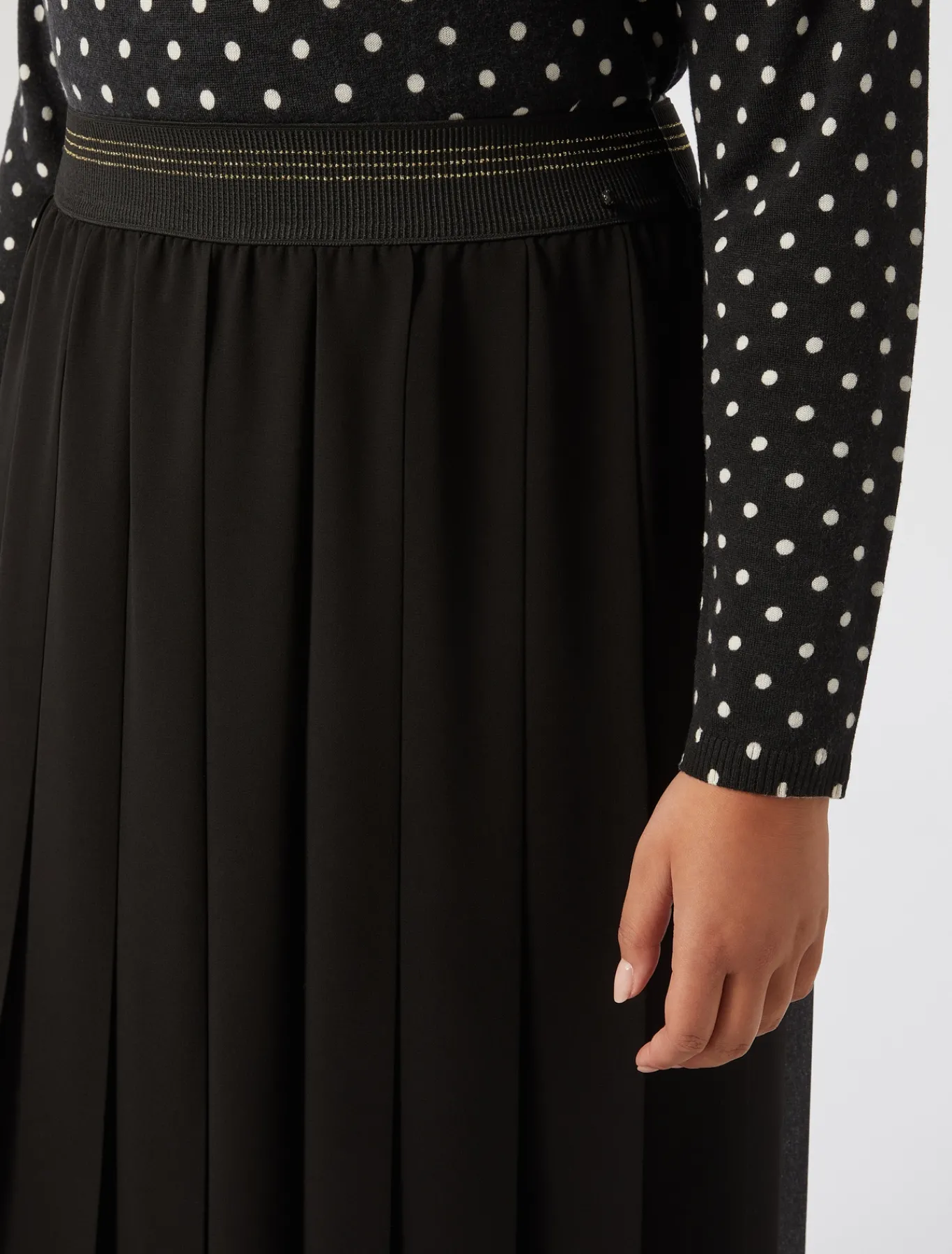 Marina Rinaldi Jupe longue en georgette NOIR Sale