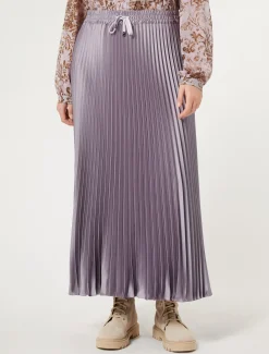 Marina Rinaldi Jupe longue en satin plissé LAVANDE Outlet