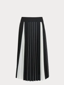 Marina Rinaldi Jupe plissée bicolore NOIRBLANC Outlet