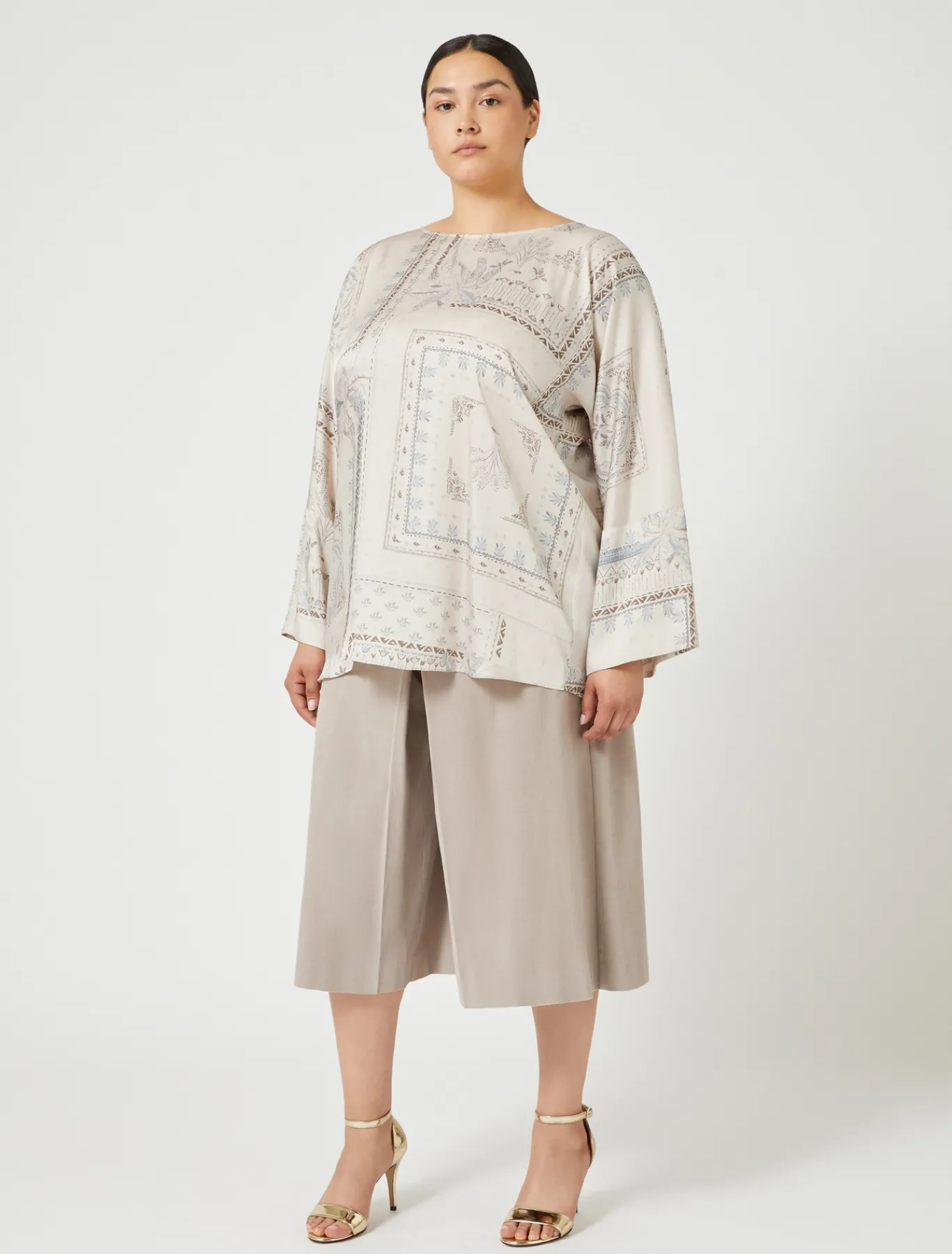 Marina Rinaldi Jupe-culotte en velours BEIGE Discount