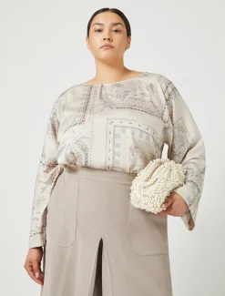 Marina Rinaldi Jupe-culotte en velours BEIGE Discount