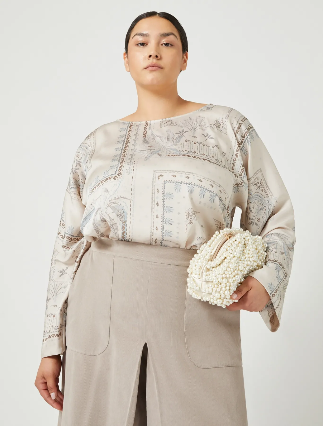 Marina Rinaldi Jupe-culotte en velours BEIGE Discount