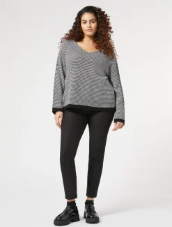 Marina Rinaldi Legging en denim de coton stretch NOIR Fashion
