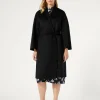 Marina Rinaldi Manteau double de laine NOIR Outlet