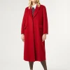 Marina Rinaldi Manteau double de laine ROUGE Online