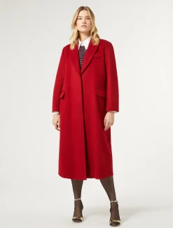 Marina Rinaldi Manteau double de laine ROUGE Online