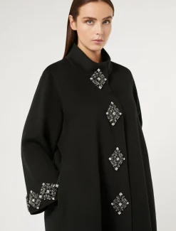 Marina Rinaldi Manteau double de laine NOIR Discount
