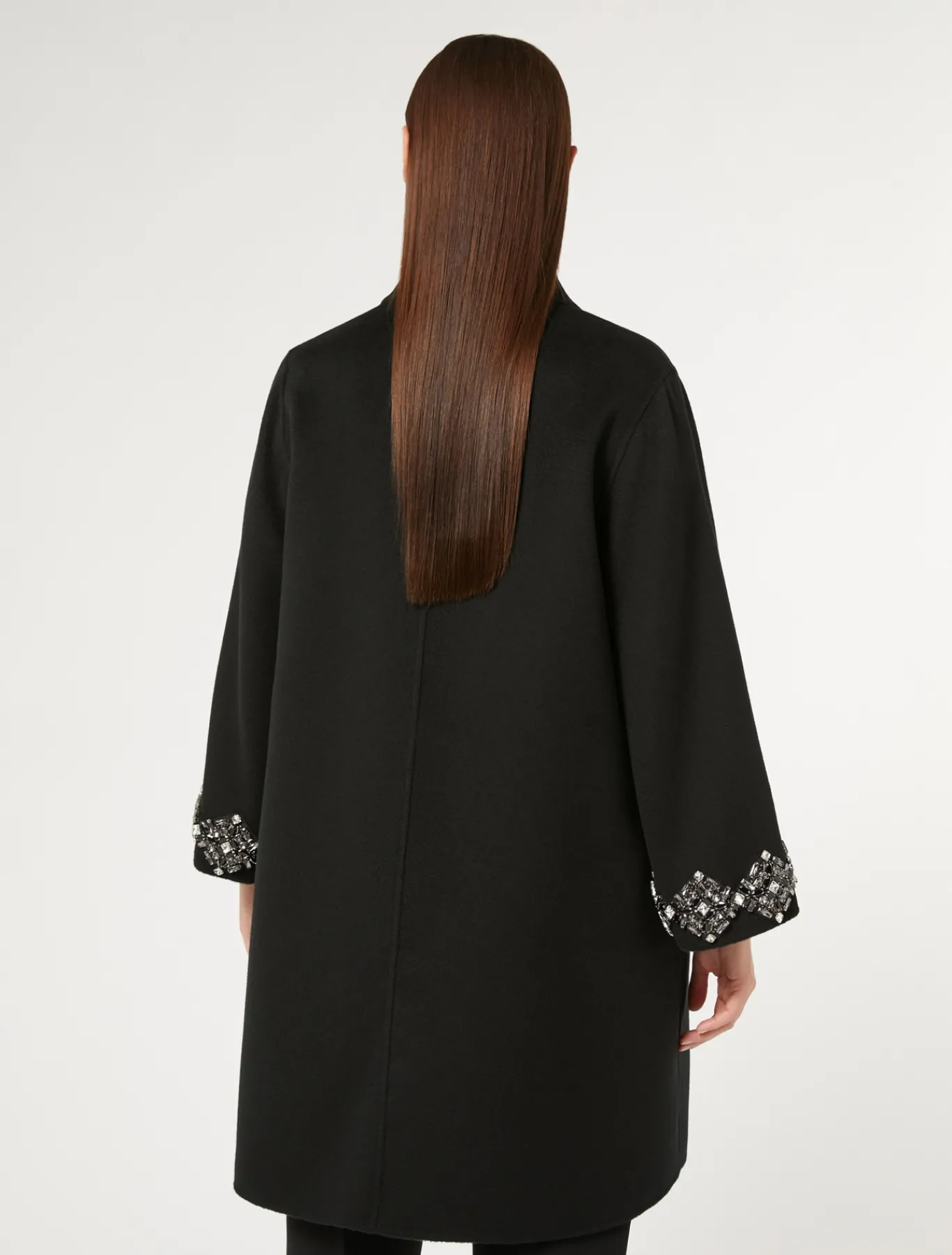 Marina Rinaldi Manteau double de laine NOIR Discount