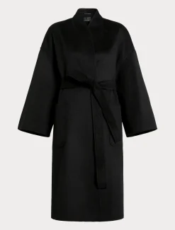 Marina Rinaldi Manteau double de laine NOIR Outlet