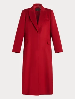 Marina Rinaldi Manteau double de laine ROUGE Online