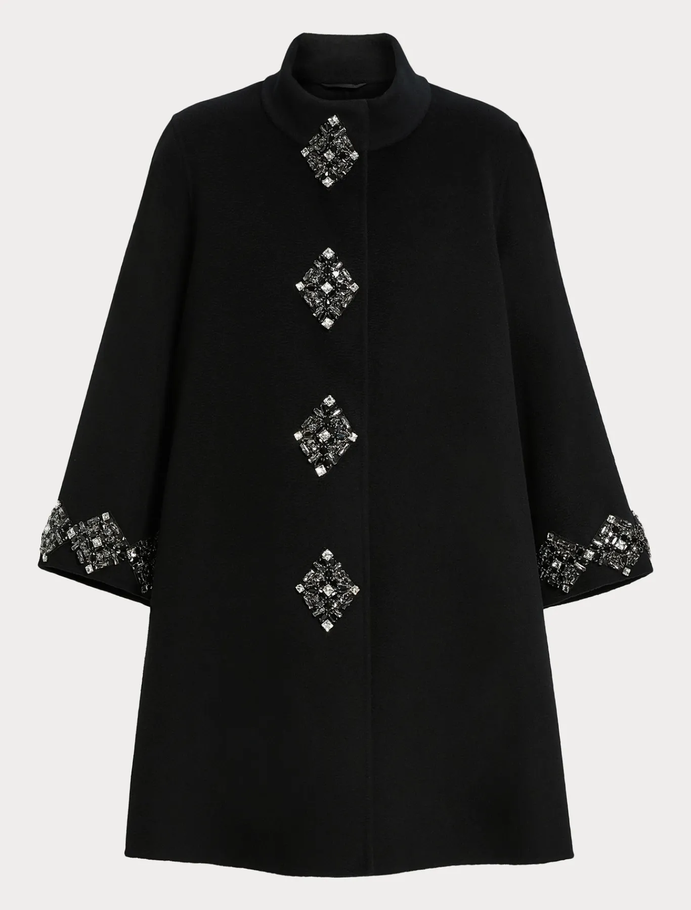 Marina Rinaldi Manteau double de laine NOIR Discount