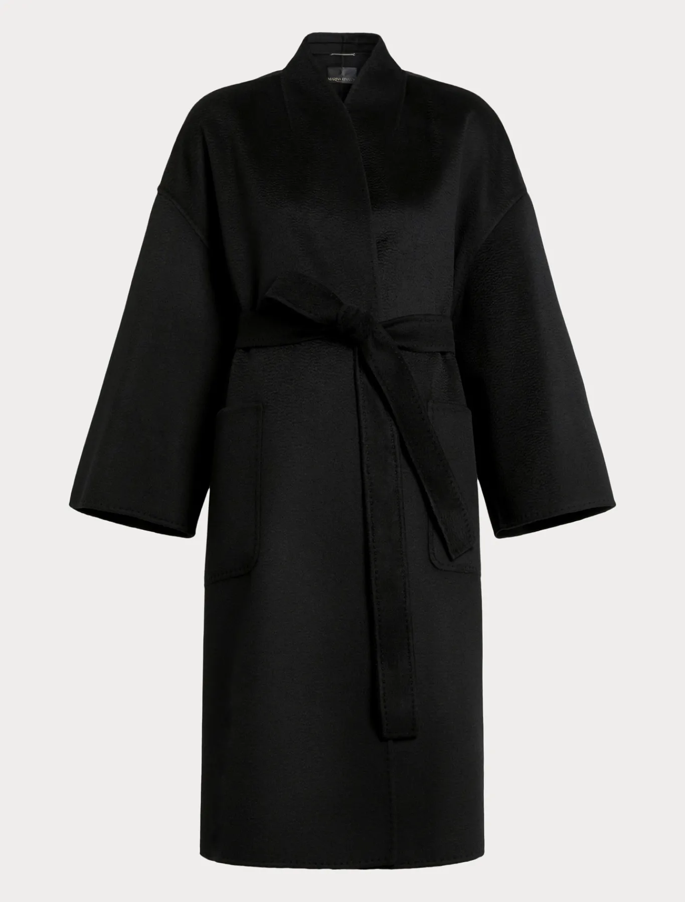 Marina Rinaldi Manteau double de laine NOIR Outlet