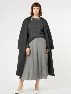 Marina Rinaldi Manteau double de laine GRISMOYEN Sale