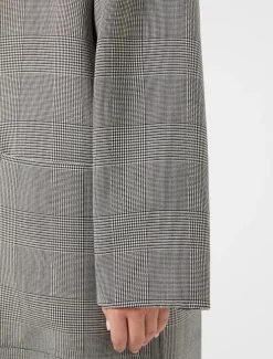 Marina Rinaldi Manteau double de laine à carreaux NOIRBLANC Sale