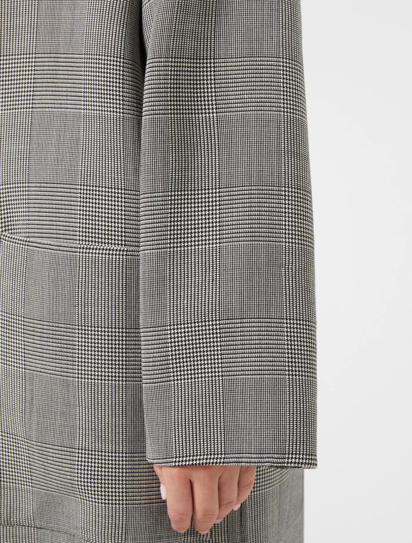Marina Rinaldi Manteau double de laine à carreaux NOIRBLANC Sale