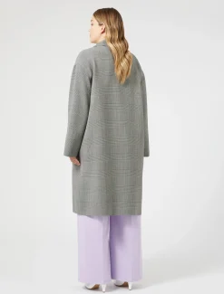 Marina Rinaldi Manteau double de laine à carreaux NOIRBLANC Sale