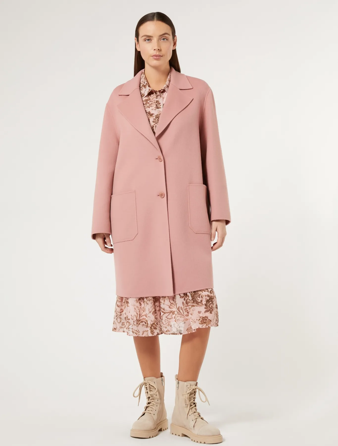 Marina Rinaldi Manteau double de laine mélangée VIEUXROSE Sale