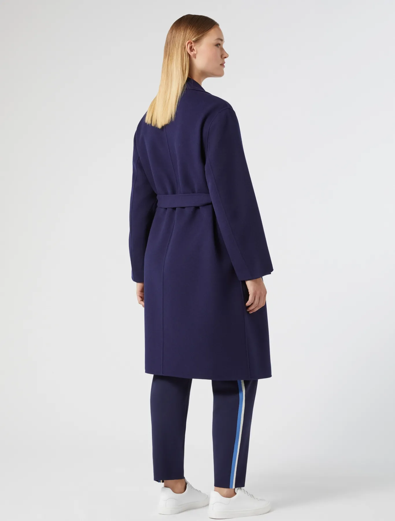 Marina Rinaldi Manteau double de laine mélangée BLEU Online