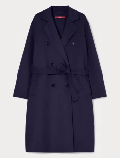 Marina Rinaldi Manteau double de laine mélangée BLEU Online