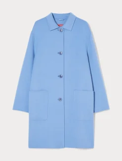 Marina Rinaldi Manteau double de laine mélangée AZURE Outlet
