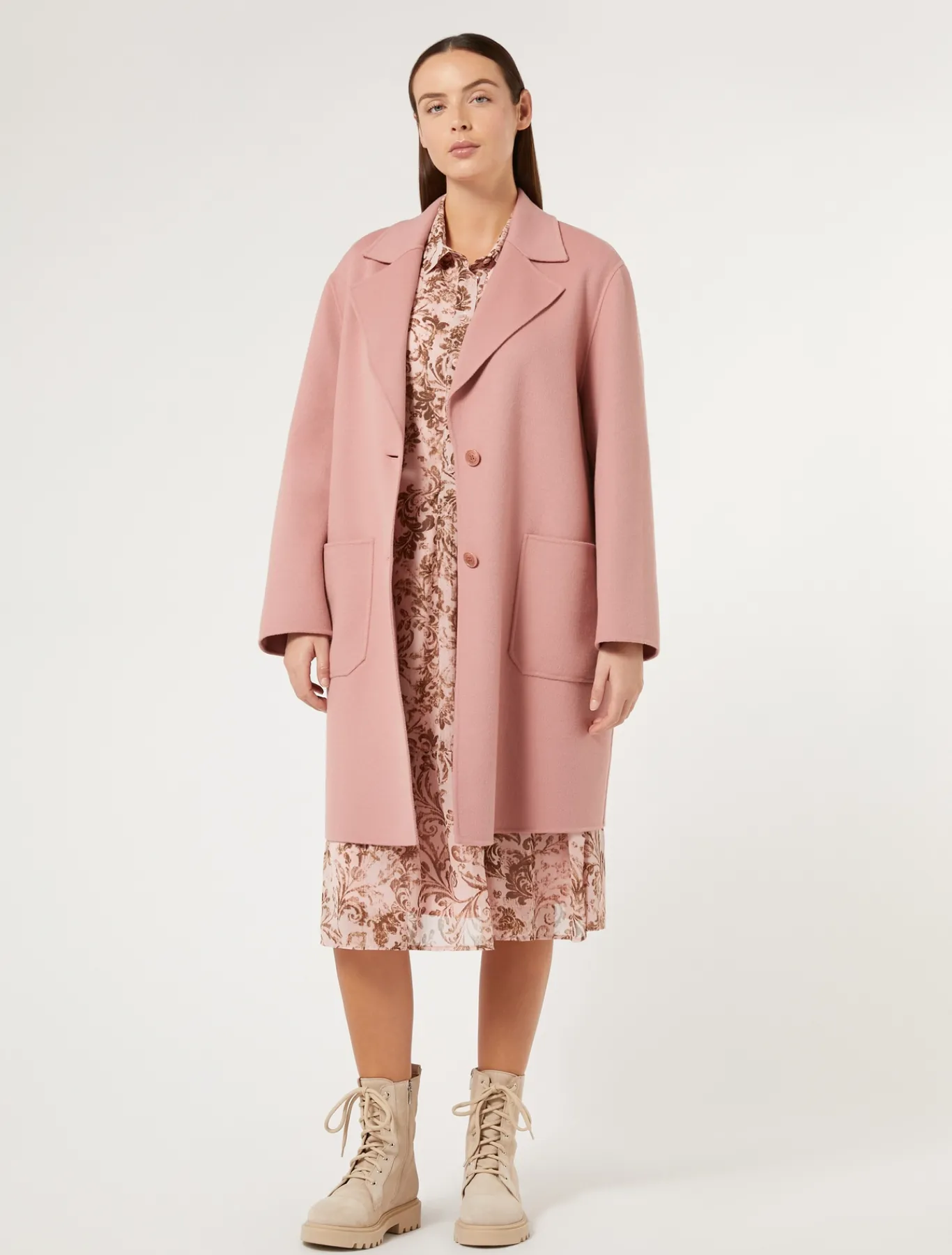 Marina Rinaldi Manteau double de laine mélangée VIEUXROSE Sale