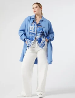 Marina Rinaldi Manteau double de laine mélangée AZURE Outlet