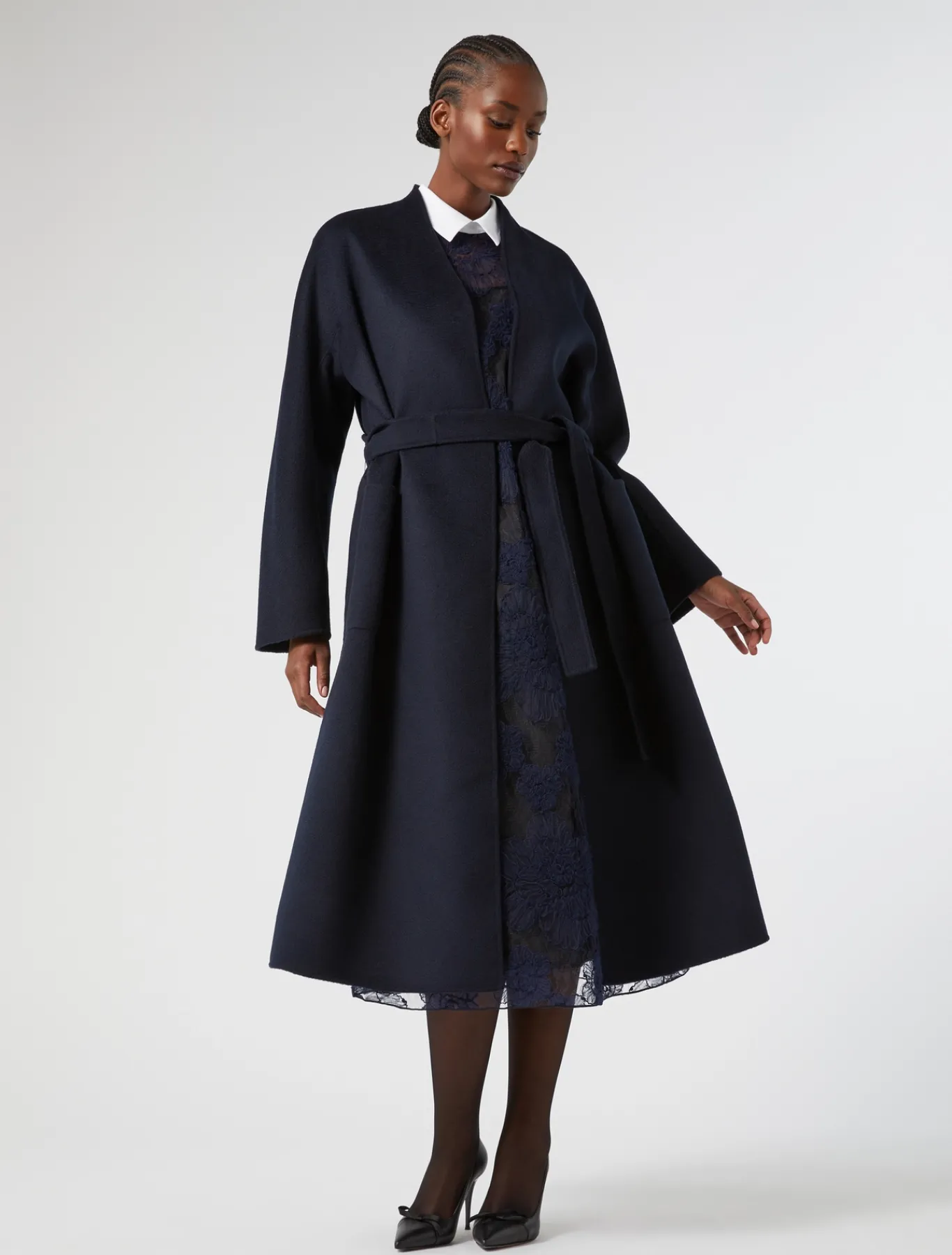 Marina Rinaldi Manteau double de pure laine BLEUNUIT Best