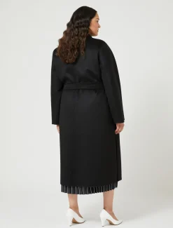 Marina Rinaldi Manteau double en cachemire NOIR Outlet