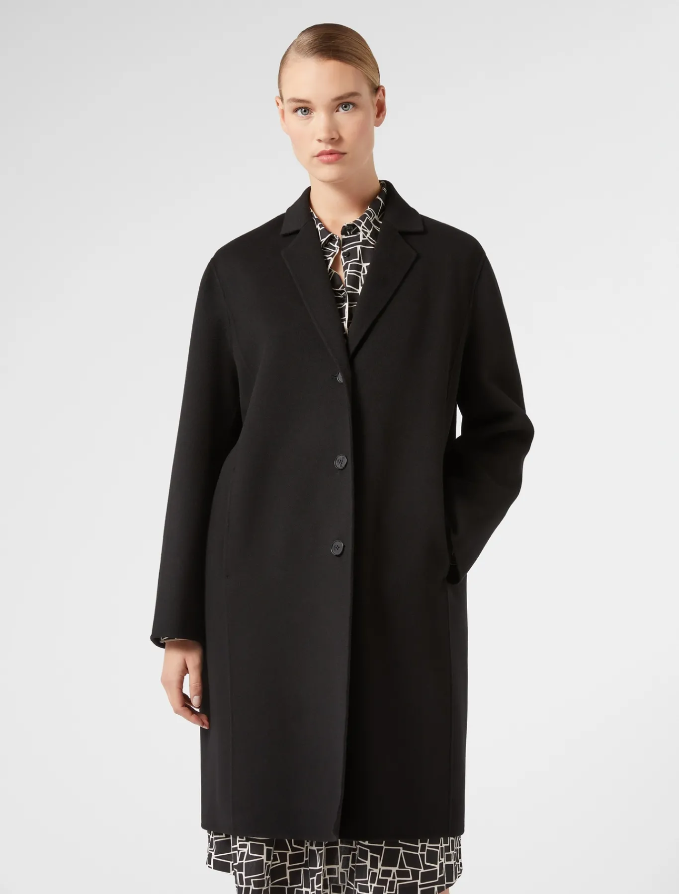 Marina Rinaldi Manteau double en laine et cachemire NOIR Fashion