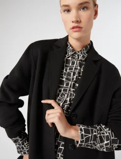 Marina Rinaldi Manteau double en laine et cachemire NOIR Fashion
