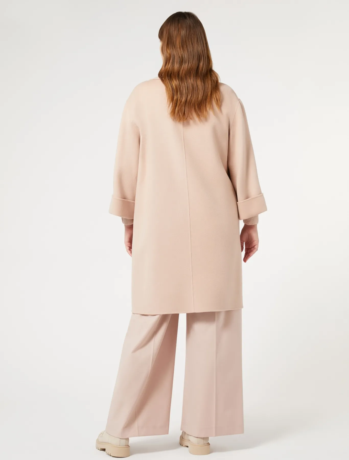 Marina Rinaldi Manteau double en laine et cachemire IVOIRE Outlet