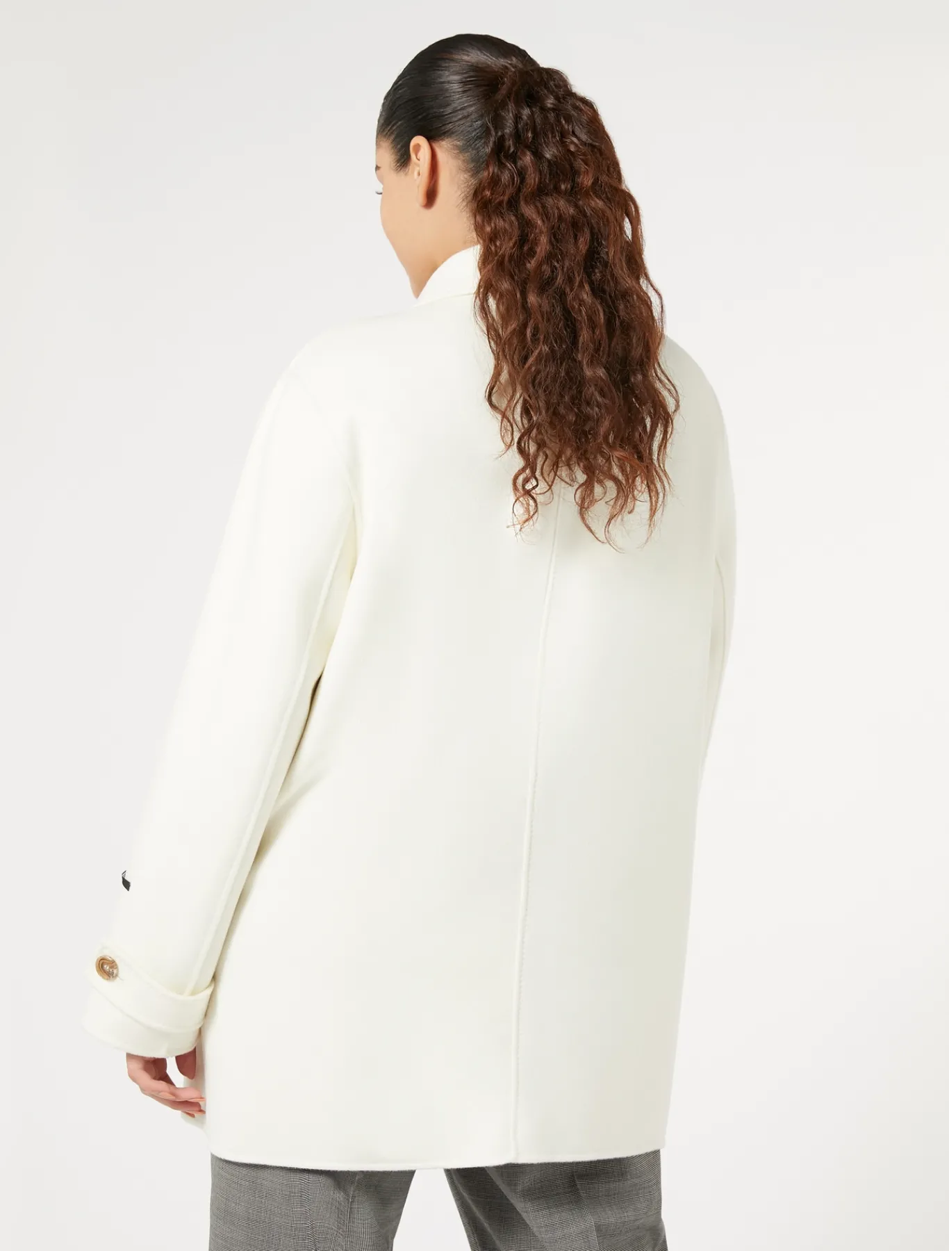Marina Rinaldi Manteau double en laine et cachemire BLANC Discount