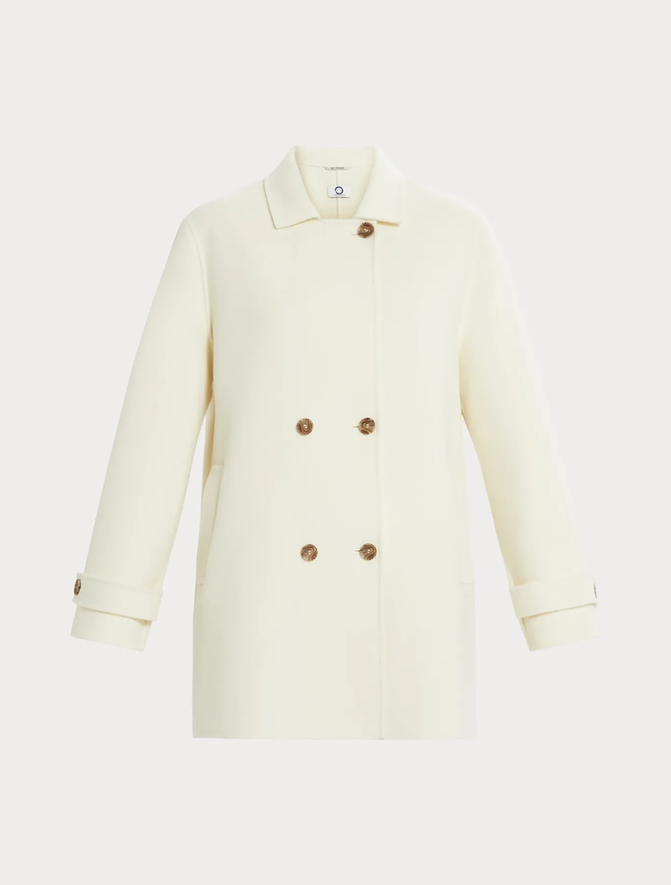 Marina Rinaldi Manteau double en laine et cachemire BLANC Discount