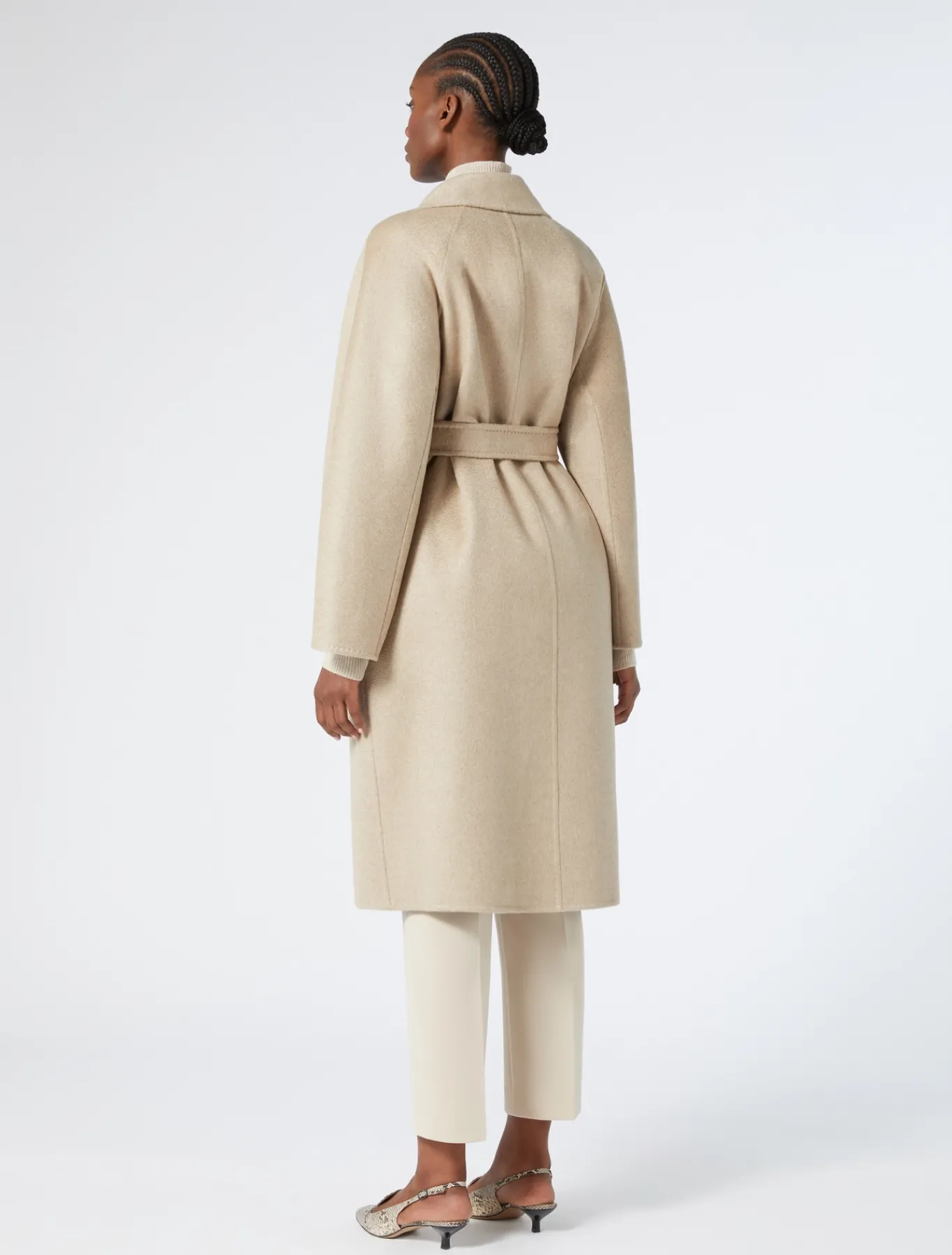 Marina Rinaldi Manteau double en pur cachemire NOISETTE New
