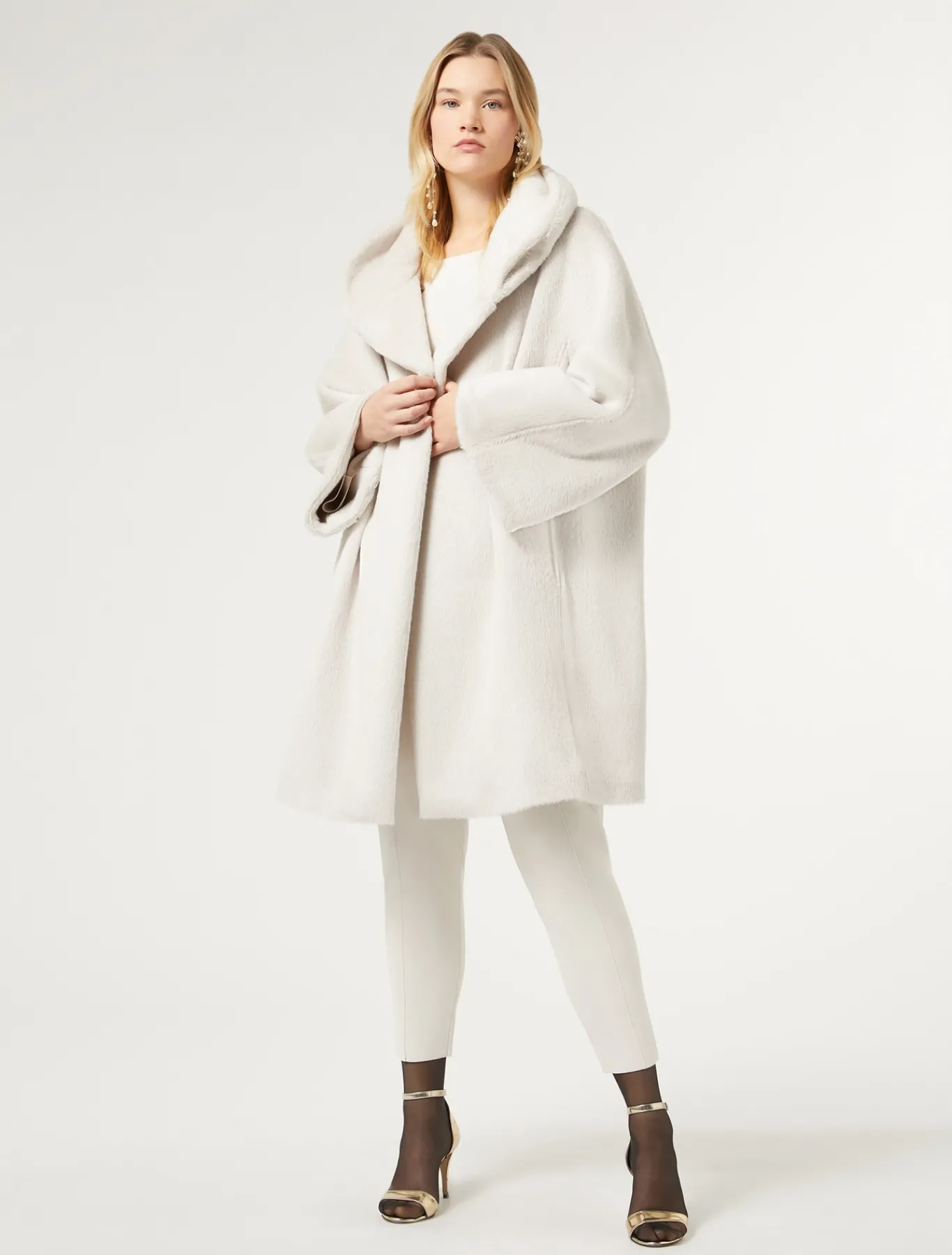 Marina Rinaldi Manteau en alpaga et laine MAKEUPLUMIERE Sale