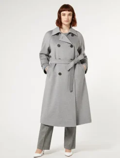 Marina Rinaldi Manteau en drap de laine GRISMOYEN Sale