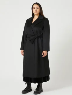 Marina Rinaldi Manteau en drap de laine NOIR Fashion