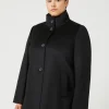 Marina Rinaldi Manteau en drap de laine NOIR Best