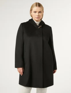 Marina Rinaldi Manteau en drap de laine NOIR Sale