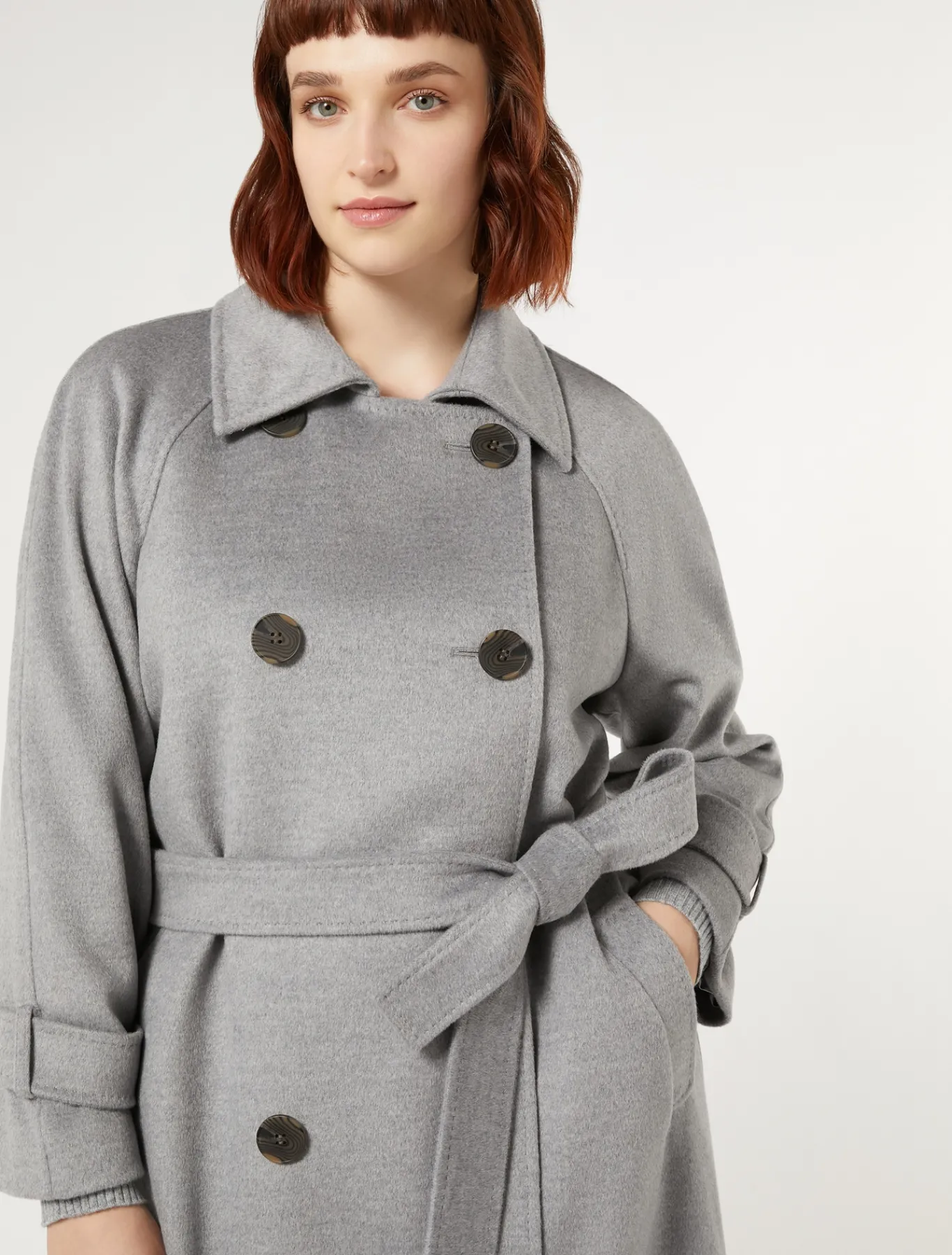 Marina Rinaldi Manteau en drap de laine GRISMOYEN Sale
