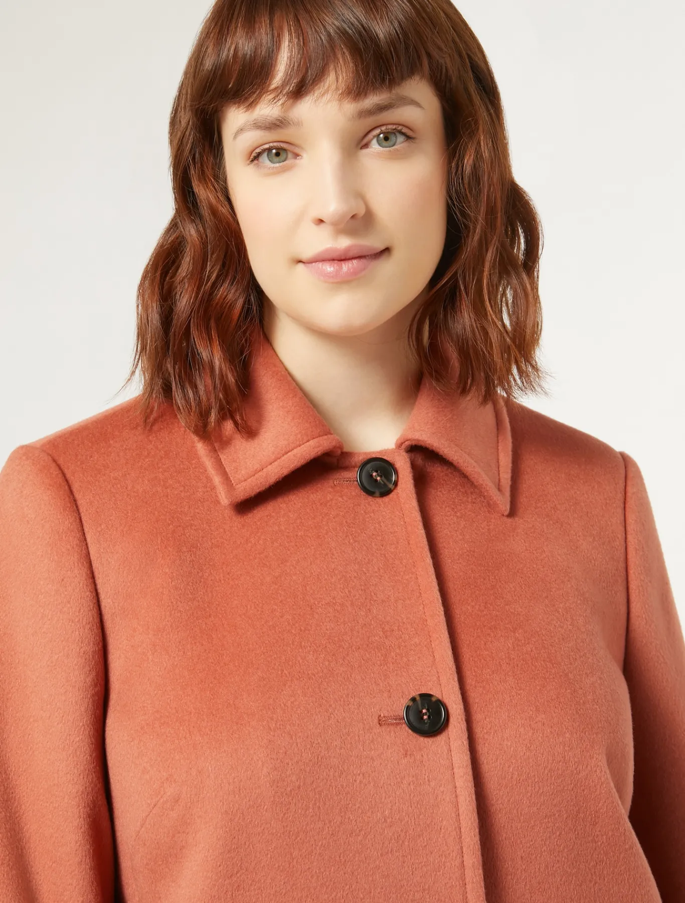 Marina Rinaldi Manteau en drap de laine TERRECUITE Clearance